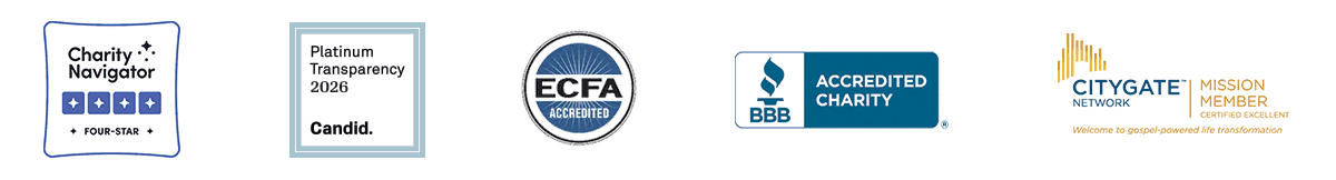 Charity Navigator, Candid/Guidestar, ECFA, BBB, Citygate